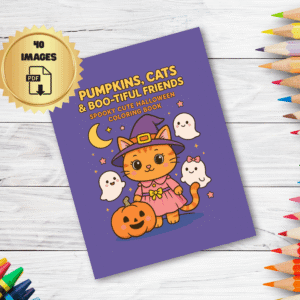 Halloween Coloring Book Pages – Printable PDF for Kids, Teens & Adults