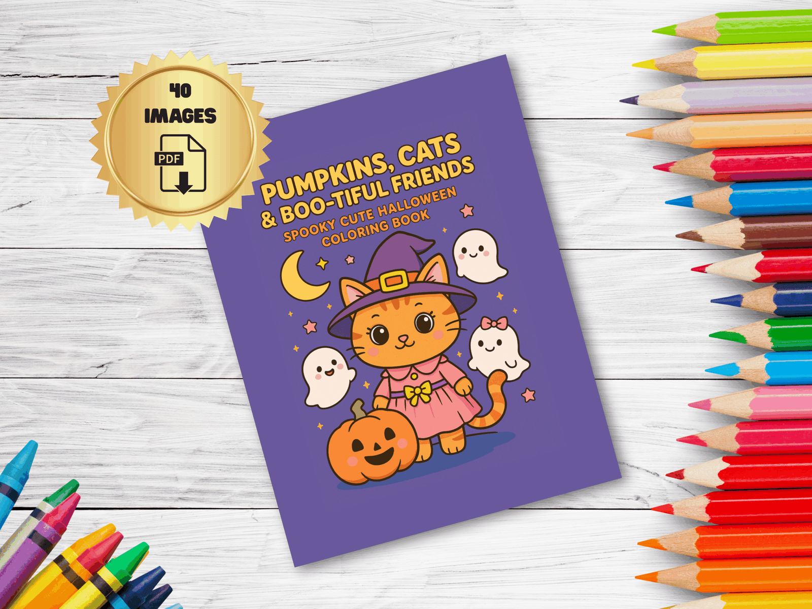 Halloween Coloring Book Pages – Printable PDF for Kids, Teens & Adults